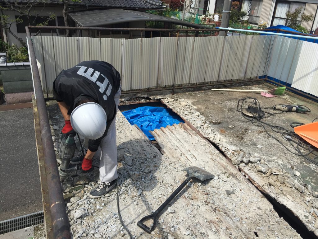 早島町　車庫の解体工事③