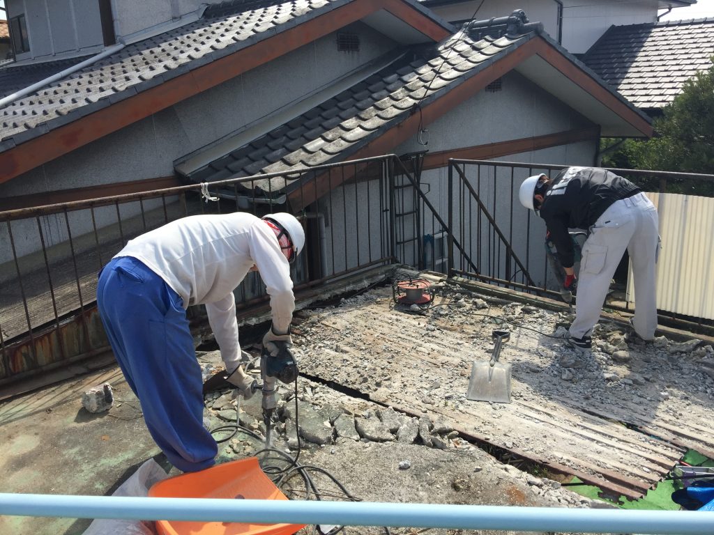 早島町　車庫の解体工事⑤